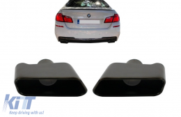 Накрайници за ауспух подходящи за BMW 5 Series F10 F11 (2011-2017) Спорт Представяне? 550i Дизайн Черен Edition-image-6053618