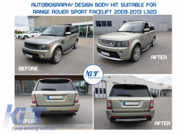 Комплект за тяло, подходящ за Land Range Rover Спорт L320 Facelift (2009-2013) Автобиографичен дизайн-image-6045072