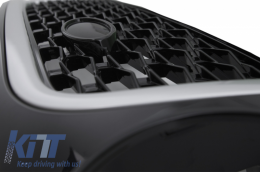 Централна решетка и Странични вентилационни отвори отвори, подходящи за Land Range Rover Спорт L320 Facelift (2009-2013) автобиография Look All Черен Edition-image-6042528