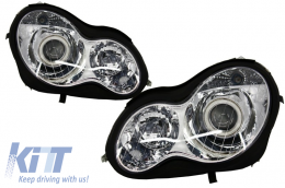 image-38-Angel Eyes Headlights suitable for MERCEDES W203 C-Class (2000-2007)