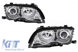 image-10-Angel Eyes Headlights suitable for BMW 3 Series E46 Coupe/Cabrio (1998-2003) Chrome Edition