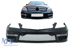 Предна Броня подходяща за Mercedes C-Class W204 S204 C204 (2007-2015) Facelift C63 Дизайн-image-6108065