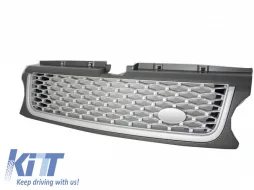 image-54-Central Grille  suitable for Land ROVER Range ROVER Sport 2009-2013 L320 Autobiography Look Grey Silver Edition