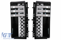 Централна решетка и Странични вентилационни отвори отвори, подходящи за Land Range Rover Vogue L322 III (2010-2012) автобиография Look Черен Edition-image-6101199