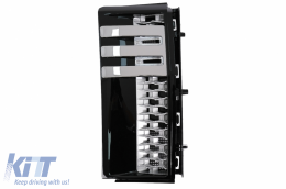 Централна решетка и Странични вентилационни отвори отвори, подходящи за Land Range Rover Vogue L322 III (2010-2012) автобиография Look Черен Edition-image-6101200