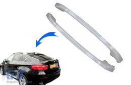 Релси на покрива подходящи за BMW X6 E71 E72 (2008-2015) Сребърен-image-6079609