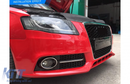 Капаци за Халогени Странични решетки подходящи за Audi A4 B8 8K (2007-2011) RS4 Черен Edition-image-6126521