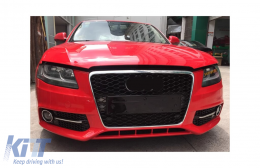 Капаци за Халогени Странични решетки подходящи за Audi A4 B8 8K (2007-2011) RS4 Черен Edition-image-6126522