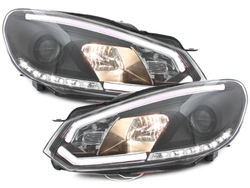 image-13-Headlights LED DRL suitable for VW Golf VI 6 (2008-2012) Black