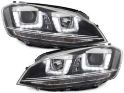 image-14-Headlights 3D LED DRL LED Turning Lights suitable for VW Golf 7 VII (2012-up) R-look  Black