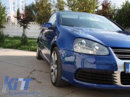 Предна Броня, подходяща за VW Golf V 5 (2003-2007) Jetta (2005-2010) R32 Изглед на Решетка с матов алуминий-image-55685