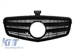 image-71-Front Grille Central Grille suitable for MERCEDES Benz E Class W212 (2009-2013) All Black Sport Design