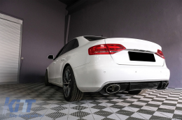 Дифузьор на Задна Броня и накрайници за ауспух, подходящи за AUDI A4 B8 B8.5 Лимузина Avant Facelift (2012-2015) RS4 Дизайн-image-6083853
