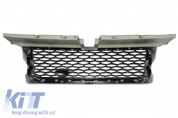 Централна решетка и Странични вентилационни отвори отвори, подходящи за Land Range Rover Спорт L320 (2005-2008) автобиография Look Черен Red Edition-image-6020589