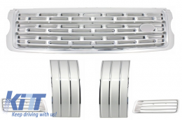 image-42-Central Grille Side Vents and Air Ducts Assembly suitable for Range Rover Vogue IV L405 (2013-2017) Autobiography Design Silver Edition