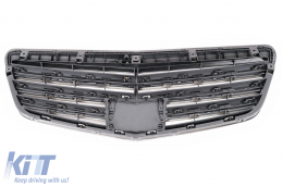 Предна Решетка подходяща за Mercedes S-Class W221 Facelift (2010-2013) S63 S65 Дизайн Piano Black-image-6127562