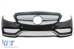 image-34-Предна Броня подходяща за Mercedes C-Class W205 S205 C205 A205 (2014-2018) Лимузина T-Model Купе Cabriolet C63 Дизайн