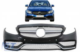 Предна Броня подходяща за Mercedes C-Class W205 S205 C205 A205 (2014-2018) Лимузина T-Model Купе Cabriolet C63 Дизайн-image-6042622