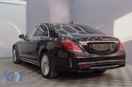 Накрайници за ауспух подходящи за Mercedes Benz S-Class W222 E-Class W212 S212 Facelift CLS W218 SL-Class R231 E65 S65 SL65 A-Design Черен Edition-image-6104038