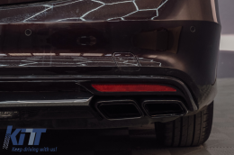 Накрайници за ауспух подходящи за Mercedes Benz S-Class W222 E-Class W212 S212 Facelift CLS W218 SL-Class R231 E65 S65 SL65 A-Design Черен Edition-image-6104041