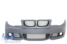 image-31-Front Bumper with Kidney Grilles suitable for BMW 1'er E81/E82 E87/E88 (2004-2011) M-tech M-Technik Design