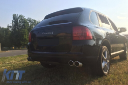 Накрайници за ауспух подходящи за Porsche Cayenne 92A V6 V8 Petrol (05.2010-09.2014) GTS Дизайн Сребърен-image-6094250