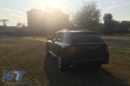 Накрайници за ауспух подходящи за Porsche Cayenne 92A V6 V8 Petrol (05.2010-09.2014) GTS Дизайн Сребърен-image-6094251