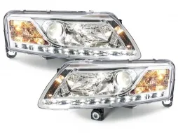 image-27-D-LITE Headlights suitable for AUDI A6 4A 04-08 LED DRL HID Xenon D2S Chrome