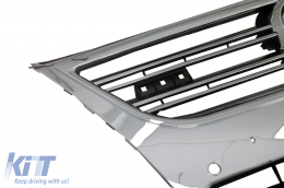 Предна Решетка , подходяща за VW Passat 3C (2007-2010) Пълен Хром само за R36 OEM Броня с PDC-image-5991111