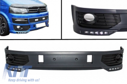 Спойлер за Предна Броня подходящ за VW Transporter Multivan Caravelle T5 T5.1 Facelift (2010-2015) Sportline Дизайн LED DRL-image-6050893