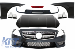 image-2-Пълен комплект за тяло с Накрайници за ауспух, подходящ за Mercedes CLS W218 C218 Sedan (2011-2017) CLS63 Дизайн