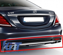 Накрайници за ауспух на въздушен дифузьор, подходящи за Mercedes S-Class W222 Спортна линия Package (2013-06.2017) S65 Дизайн-image-5995388