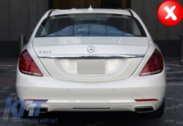 Накрайници за ауспух на въздушен дифузьор, подходящи за Mercedes S-Class W222 Спортна линия Package (2013-06.2017) S65 Дизайн-image-6009379
