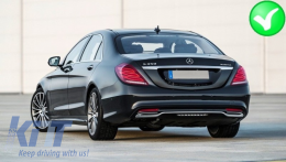 Накрайници за ауспух на въздушен дифузьор, подходящи за Mercedes S-Class W222 Спортна линия Package (2013-06.2017) S65 Дизайн-image-6009380
