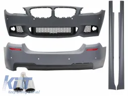 image-3-Complete Body Kit suitable for BMW F10 5 Series (2011-up) M-Technik Design With Exhaust Muffler M-Power