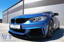 Централни решетки , подходящи за BMW Серия 4 F32 F33 F36 (2013-03.2019) М дизайн с двойна лента Piano Black-image-6072523
