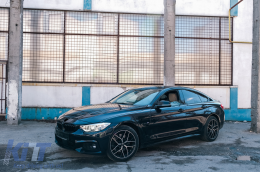 Централни решетки , подходящи за BMW Серия 4 F32 F33 F36 (2013-03.2019) М дизайн с двойна лента Piano Black-image-6091433