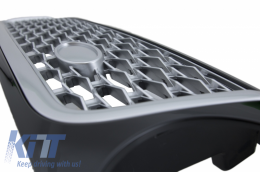 Централна решетка и Странични вентилационни отвори отвори, подходящи за Land Range Rover Спорт L320 Facelift (2009-2013) автобиография Look Черен Сребърен Edition-image-6042534