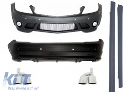 image-12-Body Kit suitable for MERCEDES-Benz C-Class W204 C63 2007-2012 with Exhaust Muffler Tips