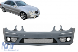 Предна Броня подходяща за Mercedes W211 E-Class Facelift (2006-2009) без Фарове за мъгла-image-6101990