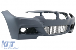 Предна Броня подходяща за BMW 3 Series F30 F31 (2011-2019) M-Technik Дизайн без Фарове за мъгла-image-5994674