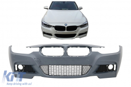 Предна Броня подходяща за BMW 3 Series F30 F31 (2011-2019) M-Technik Дизайн без Фарове за мъгла-image-6042197