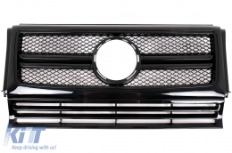 image-35-Предна Решетка подходяща за MERCEDES W463 G-Class (1990-2012) New G65 G63 Дизайн Piano Full Черен Edition