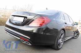 Задна Броня с накрайници за ауспух подходяща за MERCEDES S-Class W222 (2013-up) S65 Дизайн-image-6022252