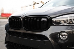 Централни решетки Решетки , подходящи за BMW X5 X6 F15 F16 (2014-up) X5M X6M Double Stripe Дизайн M-Package Спорт with Camera-image-6018076