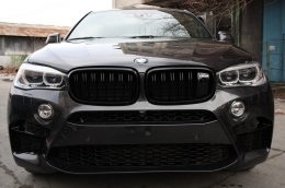 Централни решетки Решетки , подходящи за BMW X5 X6 F15 F16 (2014-up) X5M X6M Double Stripe Дизайн M-Package Спорт with Camera-image-6018077