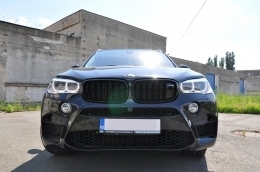 Централни решетки Решетки , подходящи за BMW X5 X6 F15 F16 (2014-up) X5M X6M Double Stripe Дизайн M-Package Спорт with Camera-image-6033436