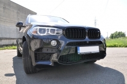 Централни решетки Решетки , подходящи за BMW X5 X6 F15 F16 (2014-up) X5M X6M Double Stripe Дизайн M-Package Спорт with Camera-image-6033437