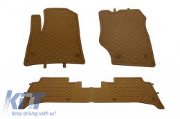 image-72-Floor Mats Rubber Mats suitable for PORSCHE Cayenne 957/957 (2002-2010) suitable for VW Touareg 7L (2002-2010) Sand Brown