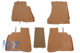 image-1-Floor Mats Rubber Mats suitable for MERCEDES Benz S-Class W221 Long Wheel Base (2005-2012) Brown